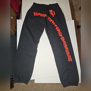 VLONE x 999 Circle "Fighting Demons" Mens Black Joggers Size M